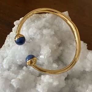 Tory Burch gold bracelet, cuff, precious stone